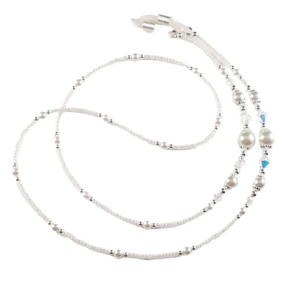 Beading Artistry Accessories Classic White Pearl Eyeglass Chain